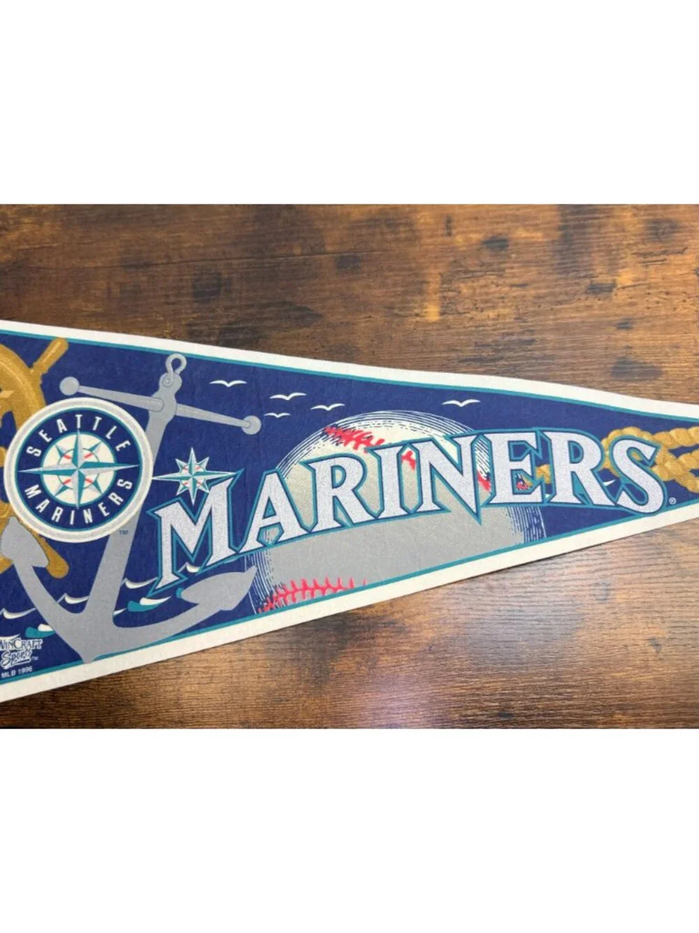 Seattle Mariners 1996 Vintage MLB Felt Pennant By WinCraft 30 inches